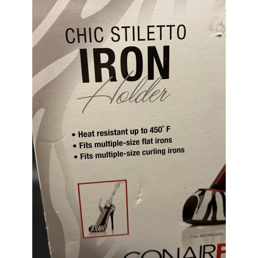 Chic Stiletto Conair Professional Zebra Print High Heel Curling Iron Holder Hair